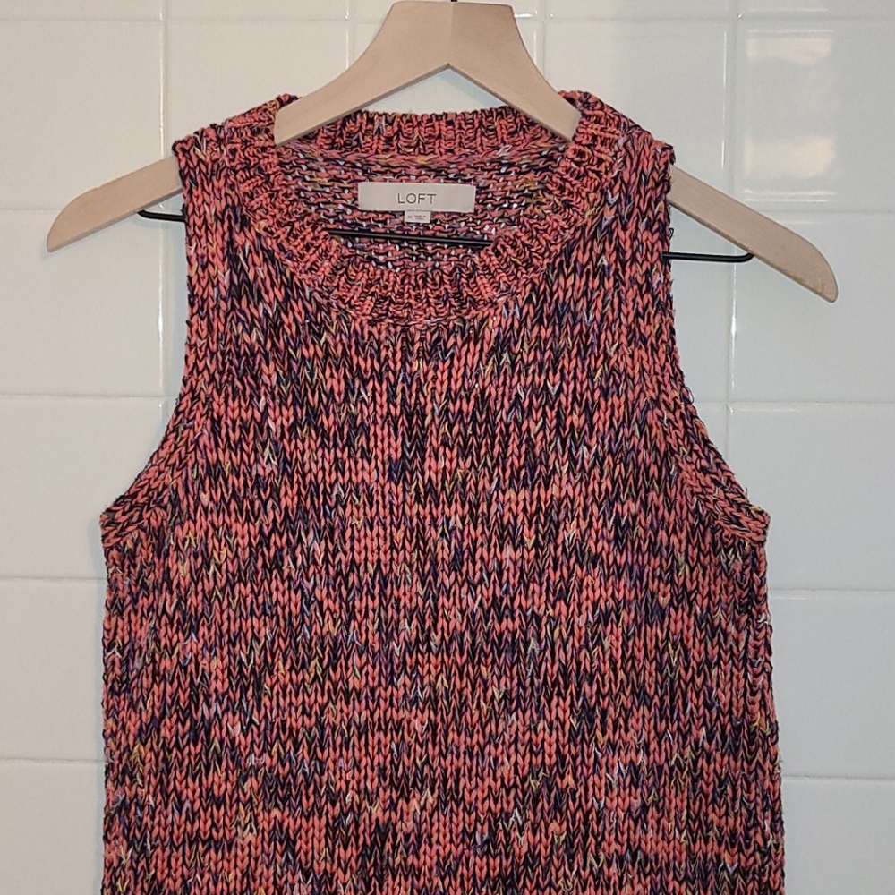 LOFT Pink Knit Tank